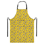 Popcorn Pattern Print Bib Apron With Pocket