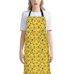 Popcorn Pattern Print Bib Apron With Pocket