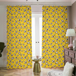 Popcorn Pattern Print Blackout Pencil Pleat Curtains