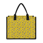 Popcorn Pattern Print Canvas Tote Bag
