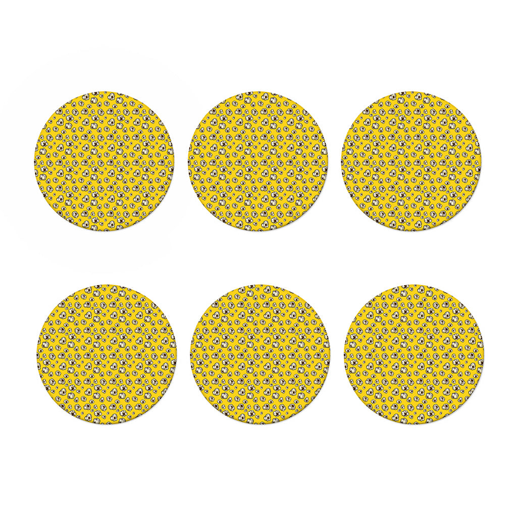 Popcorn Pattern Print Coaster Set