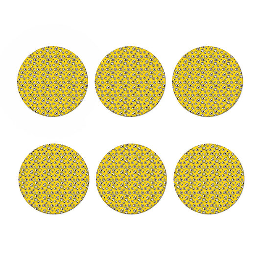 Popcorn Pattern Print Coaster Set