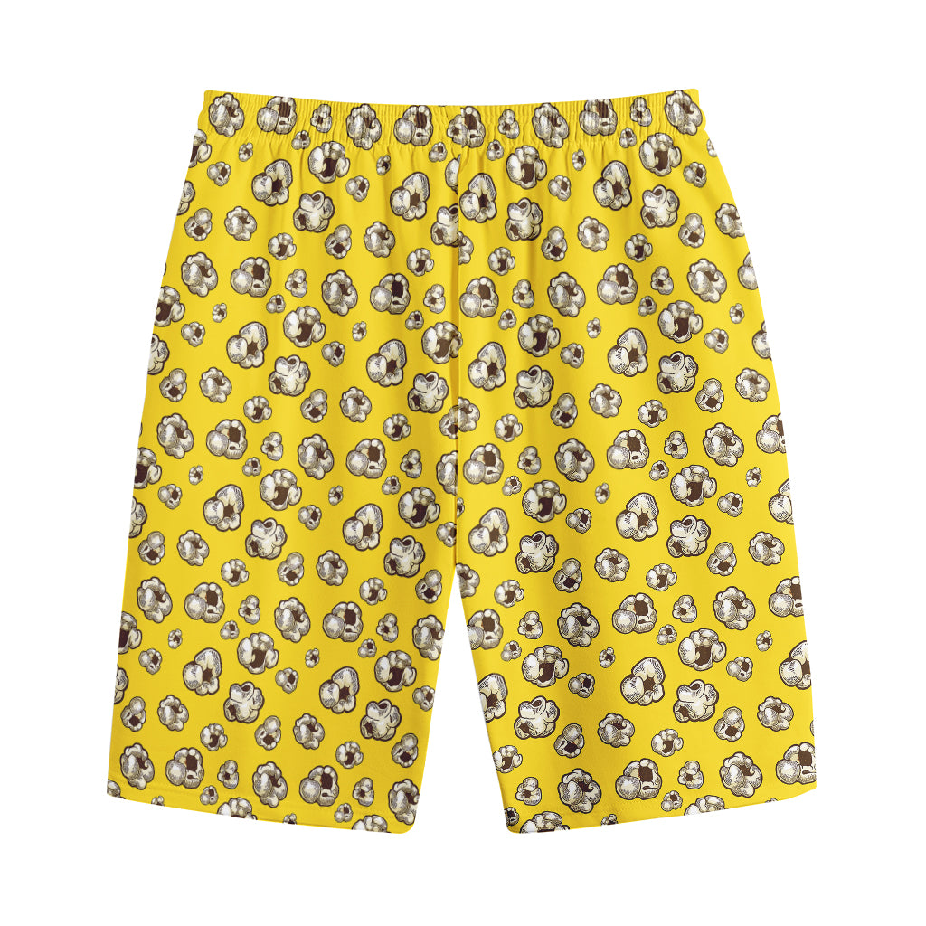 Popcorn Pattern Print Cotton Shorts