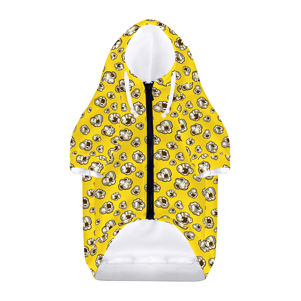 Popcorn Pattern Print Dog Zip Up Hoodie