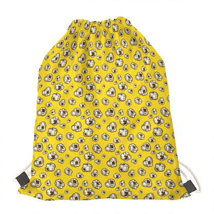 Popcorn Pattern Print Drawstring Bag