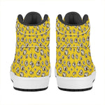 Popcorn Pattern Print High Top Leather Sneakers