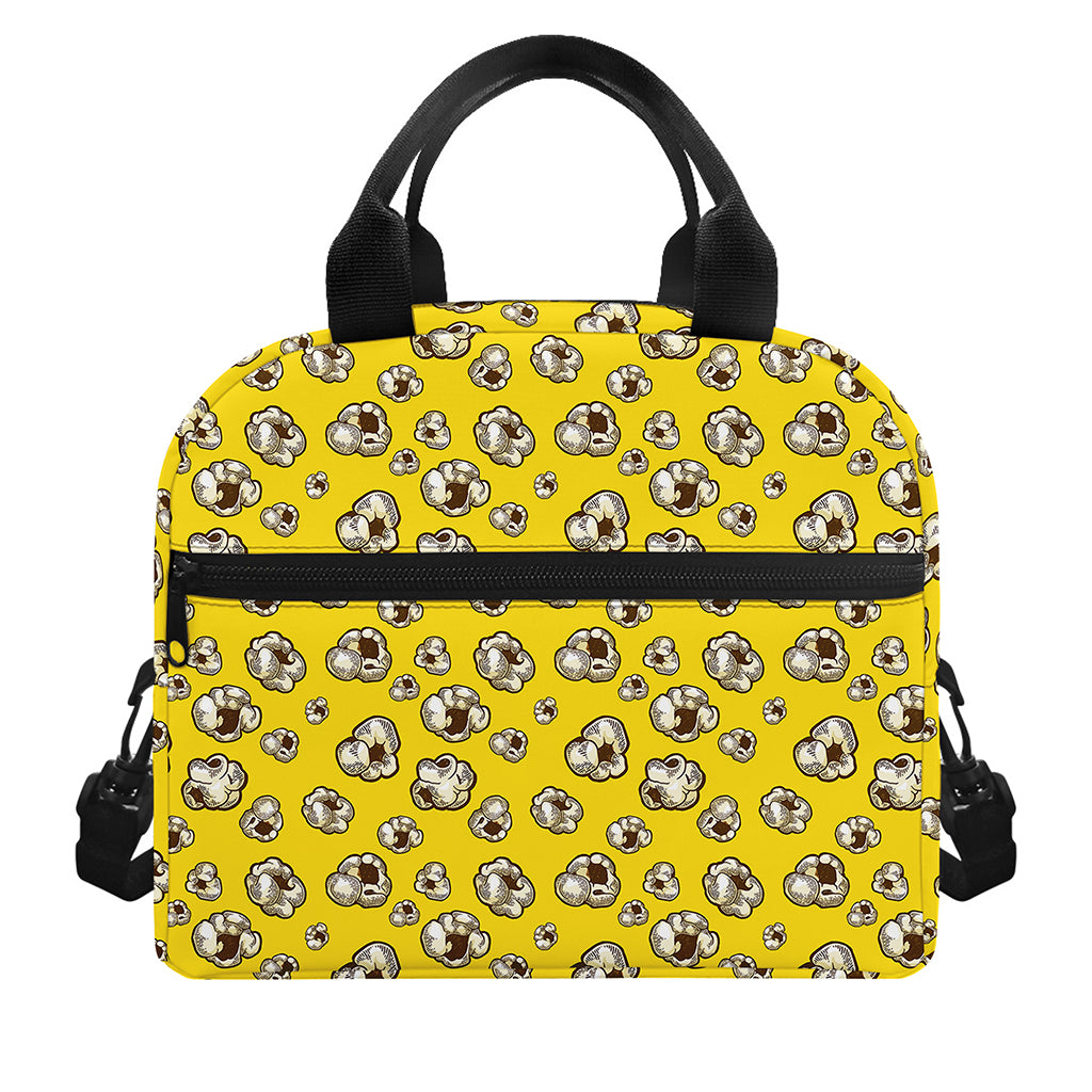 Popcorn Pattern Print Insulated Lunch Bag