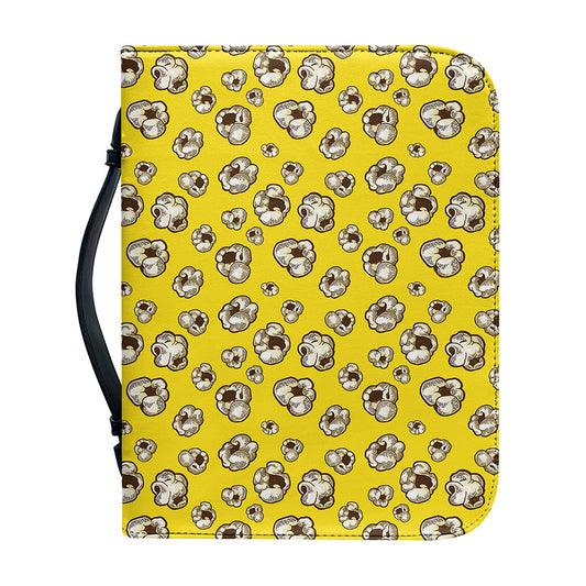 Popcorn Pattern Print Leather Bible Cover