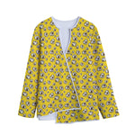 Popcorn Pattern Print Long Sleeve Short Coat
