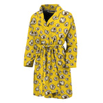 Popcorn Pattern Print Men's Bathrobe