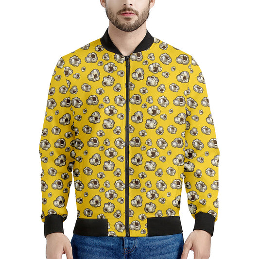 Popcorn Pattern Print Men's Bomber Jacket