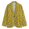 Popcorn Pattern Print Men's Cotton Blazer