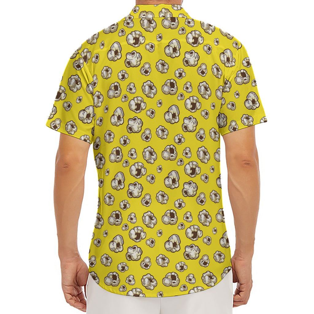 Popcorn Pattern Print Men's Deep V-Neck Shirt