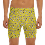 Popcorn Pattern Print Men's Long Boxer Briefs