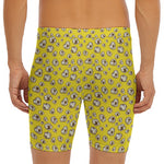Popcorn Pattern Print Men's Long Boxer Briefs