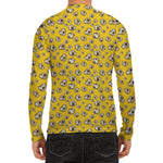 Popcorn Pattern Print Men's Long Sleeve Rash Guard