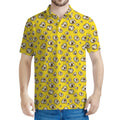 Popcorn Pattern Print Men's Polo Shirt