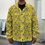Popcorn Pattern Print Men's Shirt Jacket