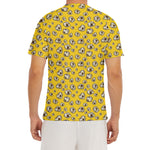 Popcorn Pattern Print Men's Short Sleeve Rash Guard