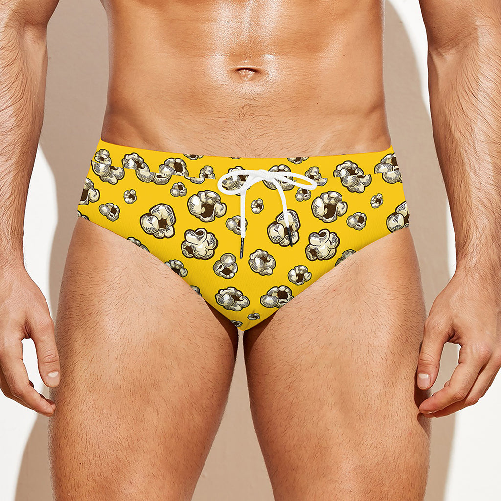 Popcorn Pattern Print Men's Swim Briefs