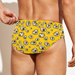 Popcorn Pattern Print Men's Swim Briefs