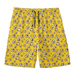 Popcorn Pattern Print Men's Swim Trunks