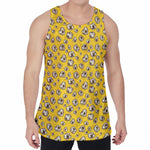 Popcorn Pattern Print Men's Velvet Tank Top