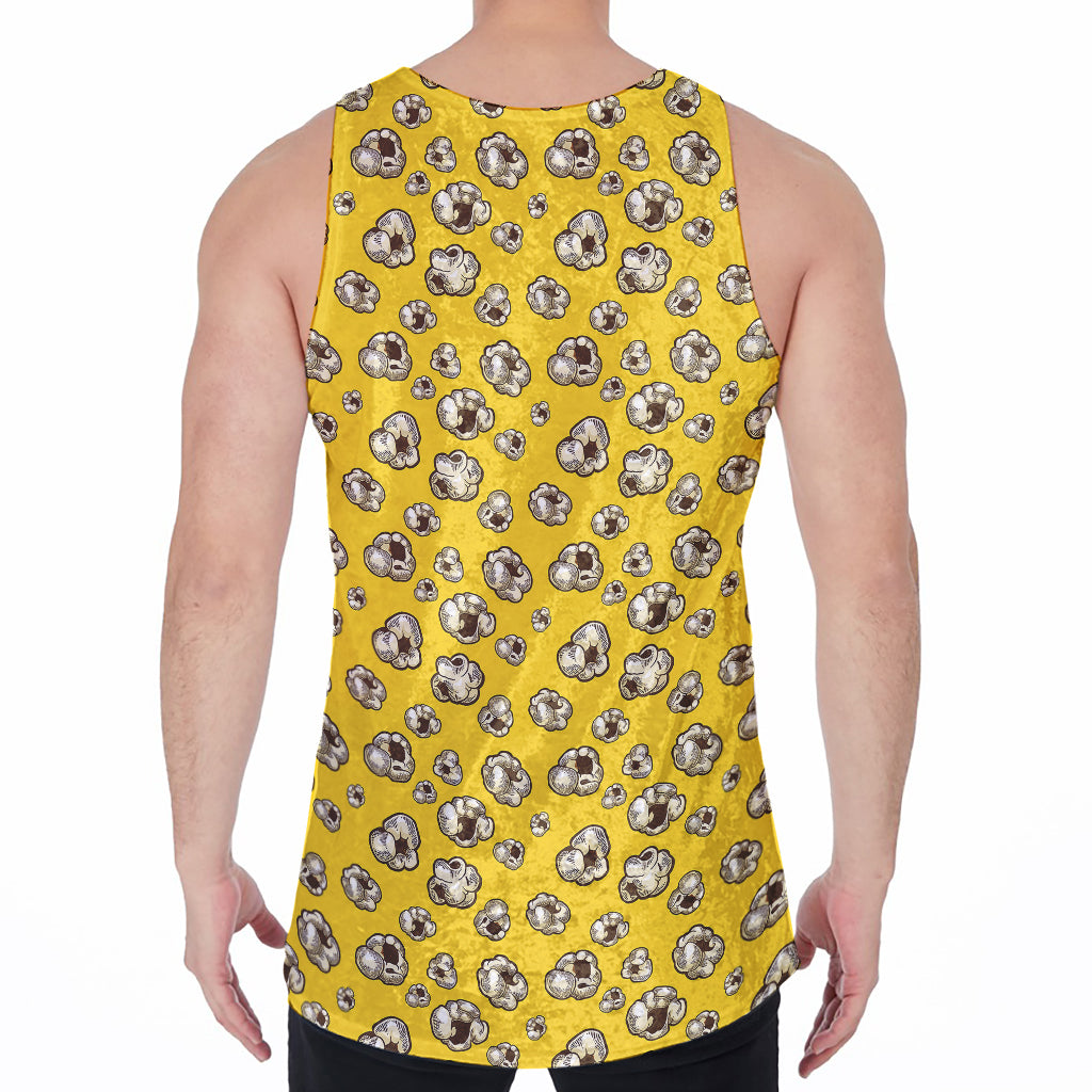 Popcorn Pattern Print Men's Velvet Tank Top