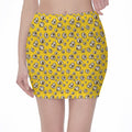 Popcorn Pattern Print Pencil Mini Skirt