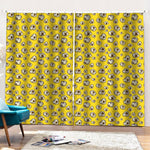 Popcorn Pattern Print Pencil Pleat Curtains