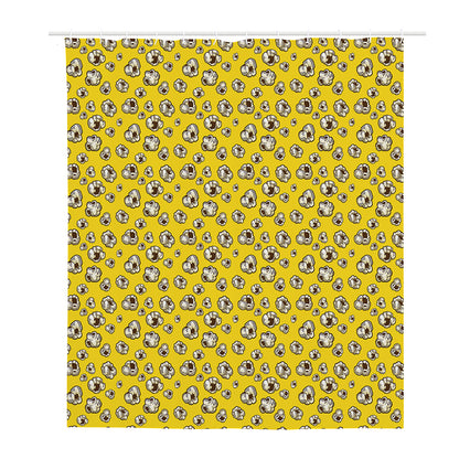 Popcorn Pattern Print Polyester Shower Curtain