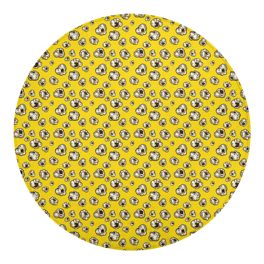 Popcorn Pattern Print Round Blanket