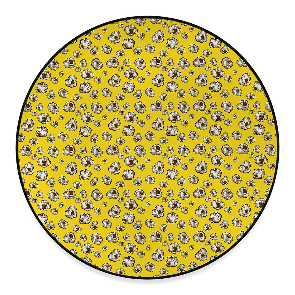 Popcorn Pattern Print Round Floor Mat