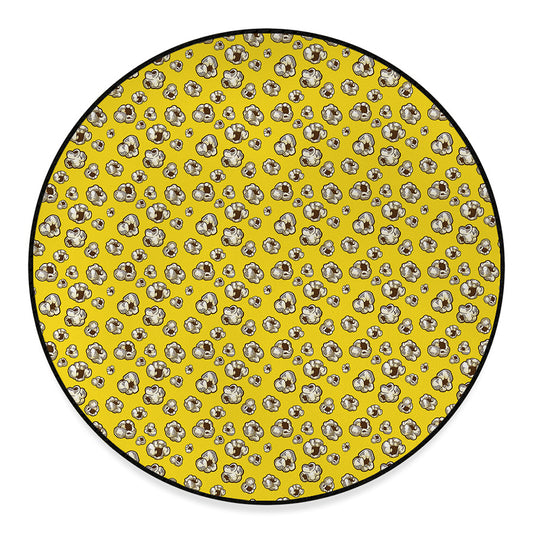 Popcorn Pattern Print Round Floor Mat
