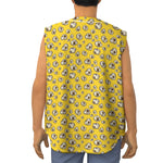 Popcorn Pattern Print Sleeveless Baseball Jersey