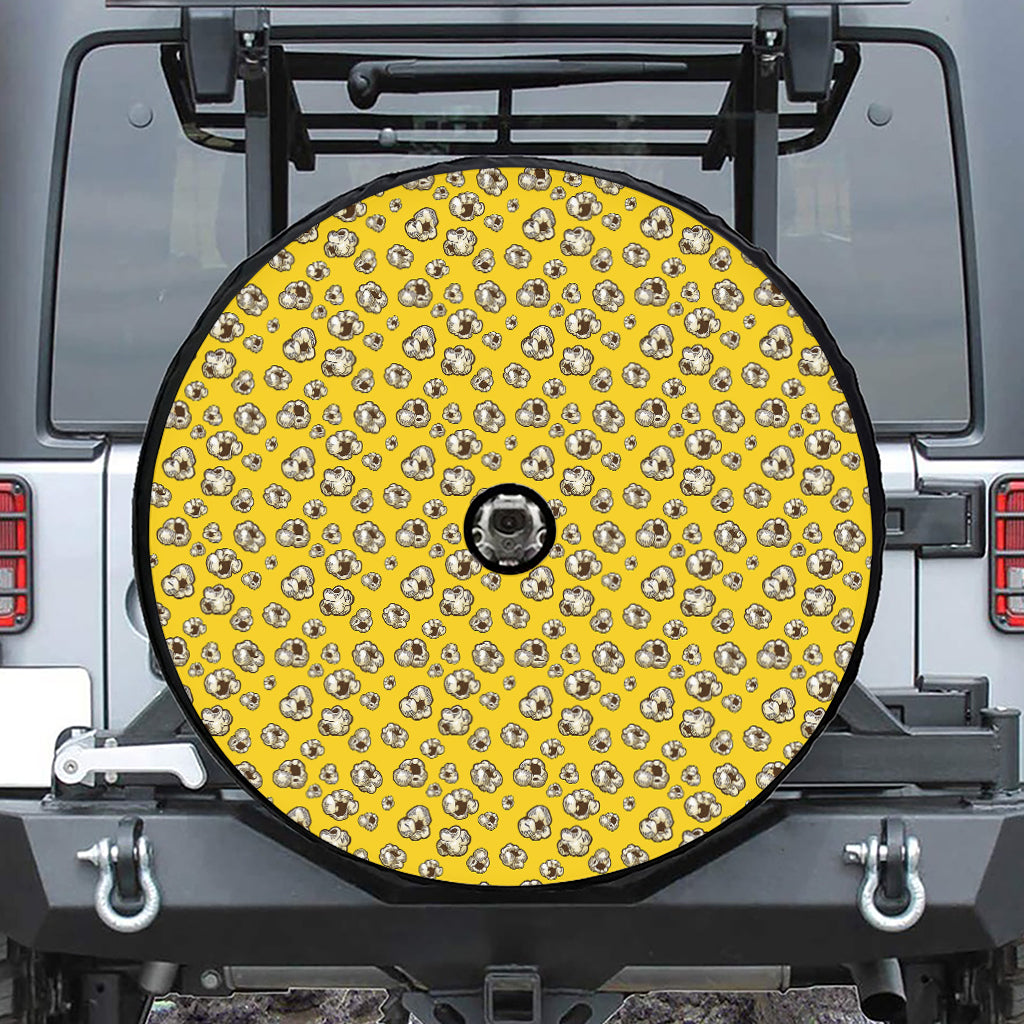 Popcorn Pattern Print Tire Cover With Camera Hole