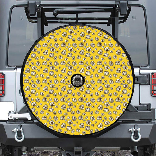 Popcorn Pattern Print Tire Cover With Camera Hole