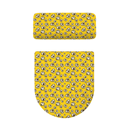Popcorn Pattern Print Toilet Lid And Tank Cover Set