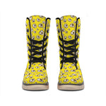 Popcorn Pattern Print Winter Boots