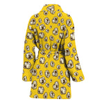 Popcorn Pattern Print Women's Bathrobe
