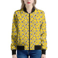 Popcorn Pattern Print Women's Bomber Jacket