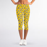 Popcorn Pattern Print Women's Capri Leggings