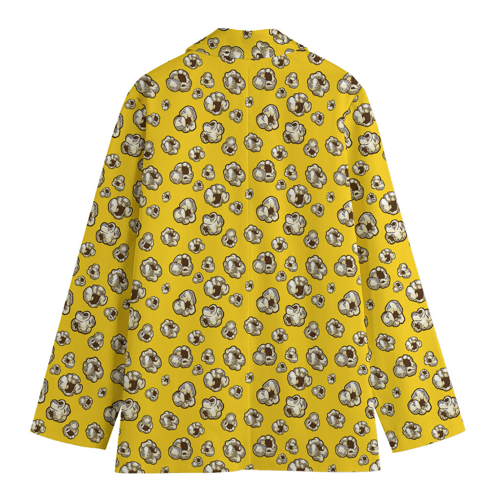 Popcorn Pattern Print Women's Cotton Blazer