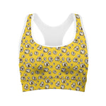 Popcorn Pattern Print Women's Sports Bra
