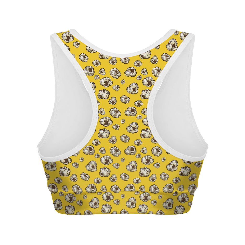 Popcorn Pattern Print Women's Sports Bra