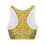 Popcorn Pattern Print Women's Sports Bra