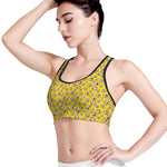 Popcorn Pattern Print Women's Sports Bra