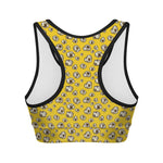 Popcorn Pattern Print Women's Sports Bra