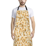 Popcorn Print Bib Apron With Pocket