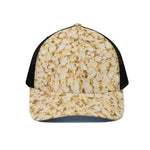 Popcorn Print Black Mesh Trucker Cap